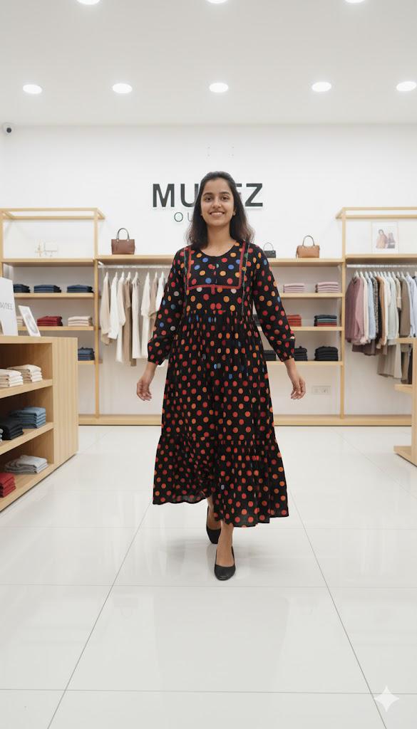 Polka Charm Trendy Tunic