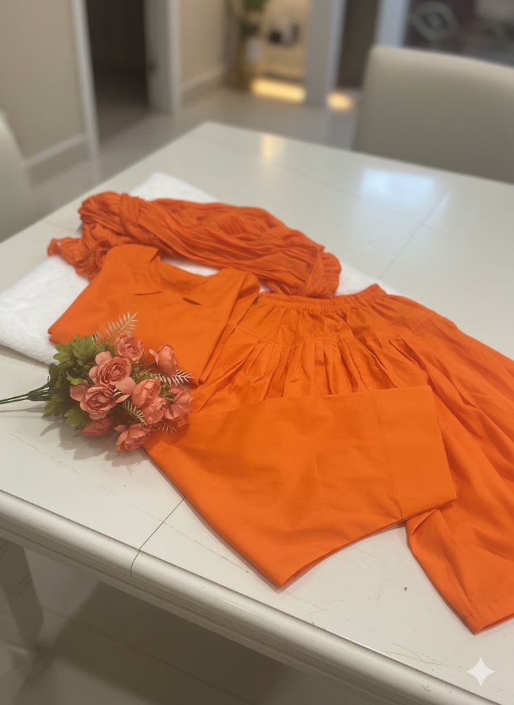 Zeenat Solid 3-Piece Farshi Shalwar Dress