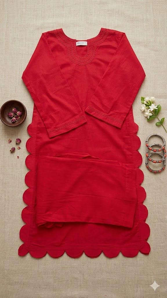 Mutez Signature Lawn Kaftan – Elegant Scallop Design (Summer Collection)